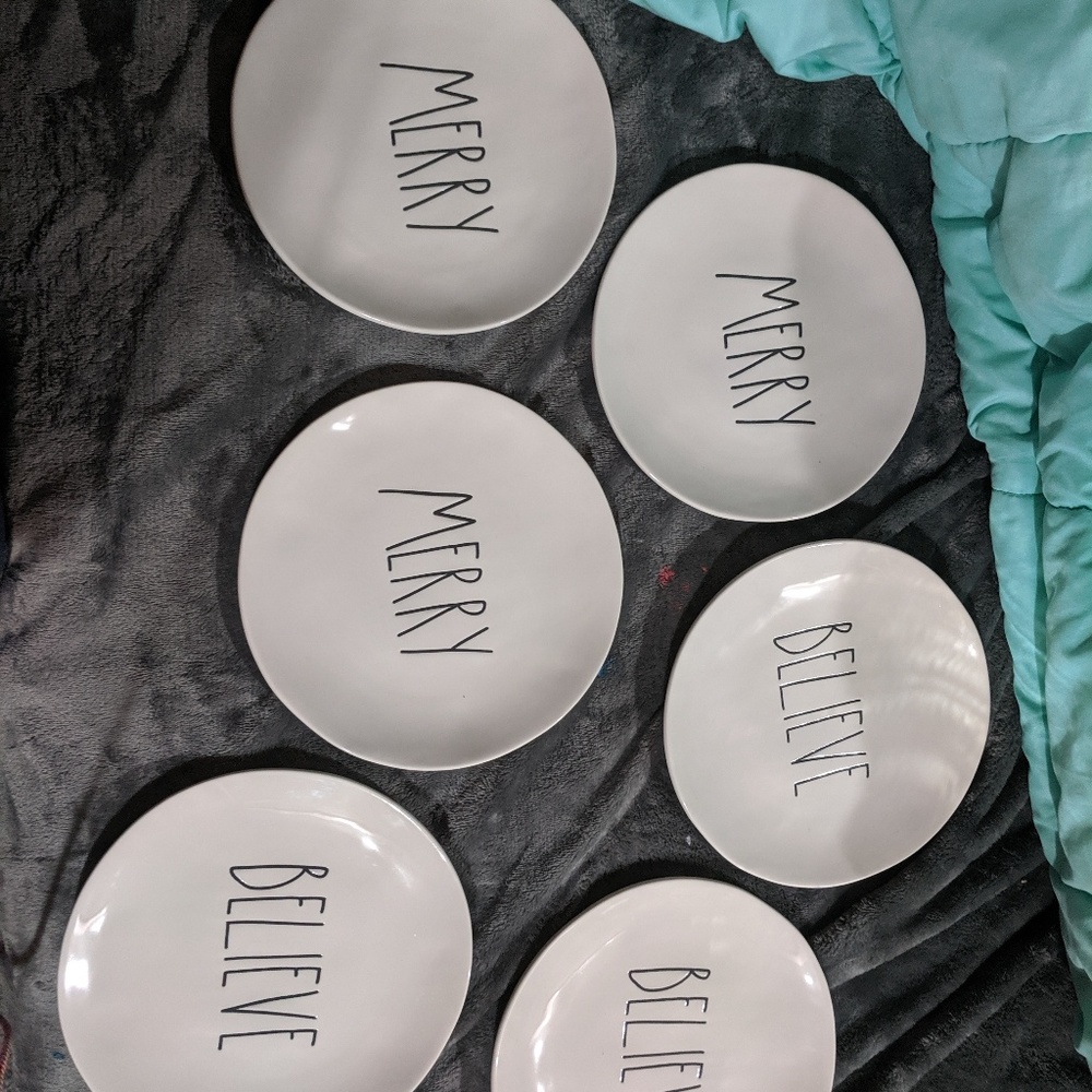Rae Dunn salad plates Christmas